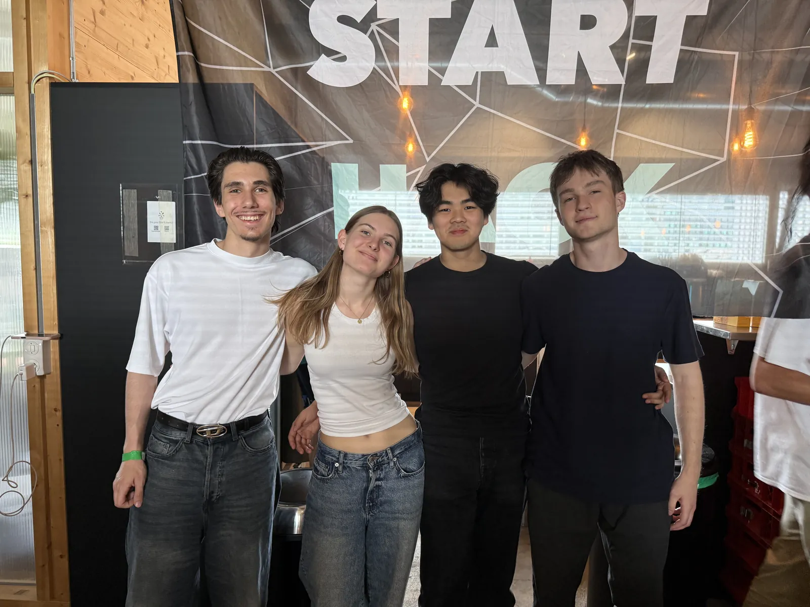 Felix Du with his team at START Hack in St. Gallen