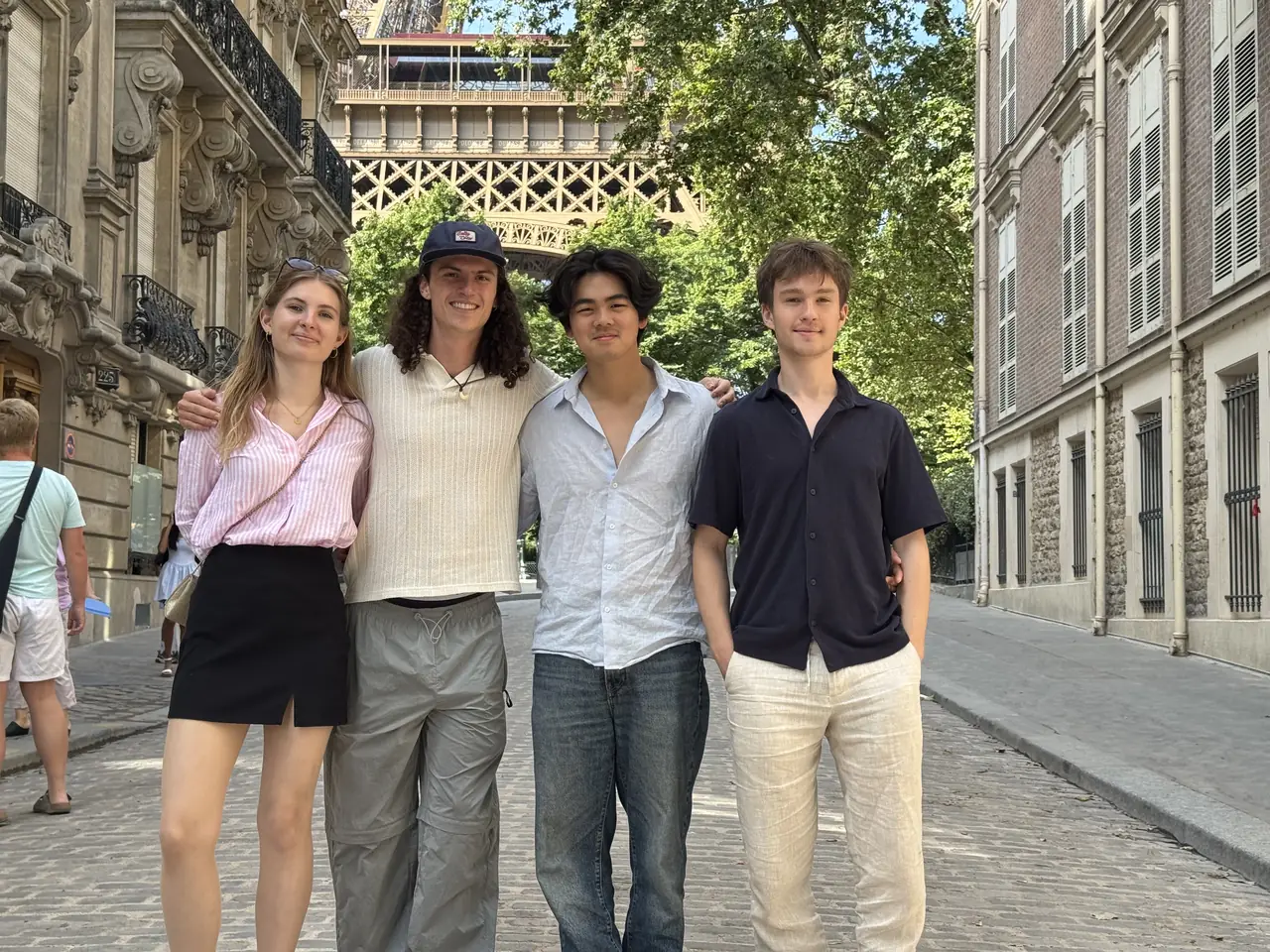 Felix Du with his team in Paris